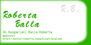 roberta balla business card